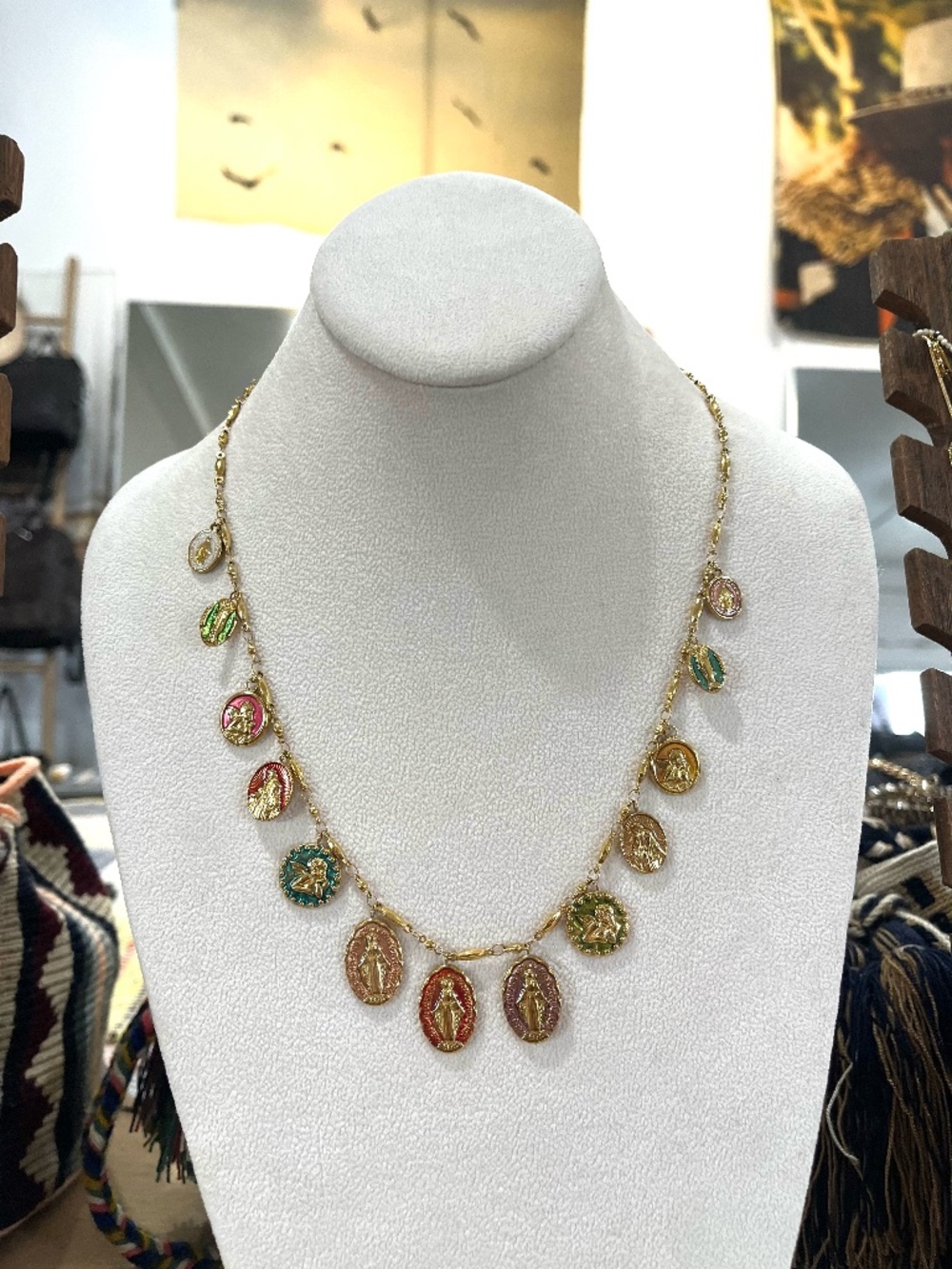 Habaha Paris Virgin Mary Charm Necklace